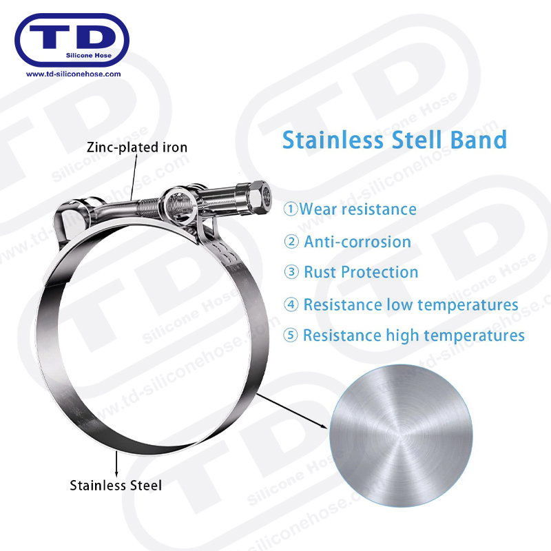 Hochleistungs-T-Bolt-Silikonschlauchklemme