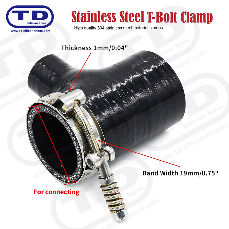 Feder verstärkte T-Bolt Silikonschlauchklemme