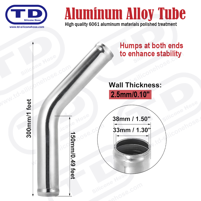 Aluminiumrohr 45 ° Ellbogen OD: 1,0 
